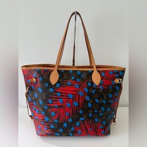LOUIS VUITTON Neverfull MM  Jungle Dots Monogram w/o Pochette Handbag Bag